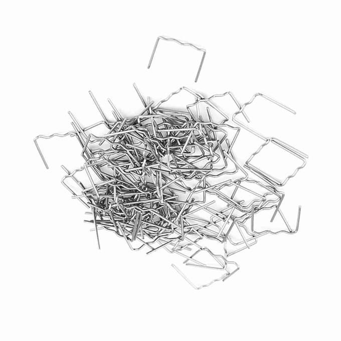 100 pièces 0,8 mm Réparation Pare-chocs Auto Agraffes de Soudure Prédécoupées Kit d'Outils de Réparation 3 Types Disponibles S-Type 0.8mm