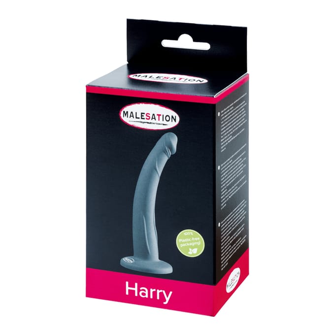 Malesation – Harry Siliconen Dildo 14.5 cm – Zwart