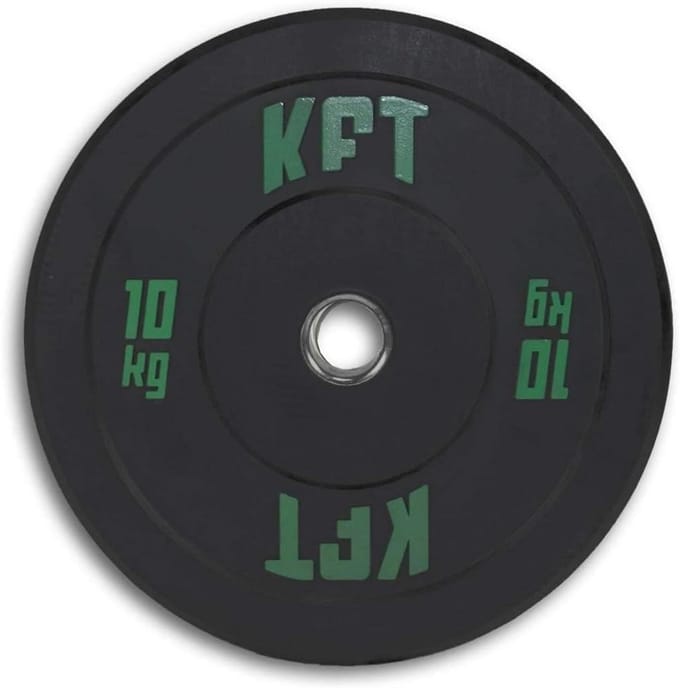 Gewichtsschijf Zwart Rubber Bumper Fit - 10 KG