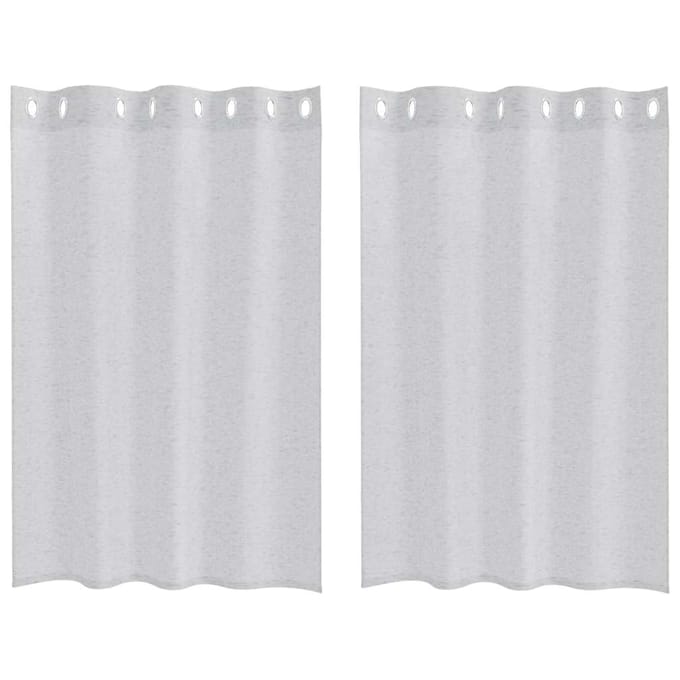 vidaXL Voile Gordijn 2 st Lichtgrijs 140 x 140 cm Polyester
