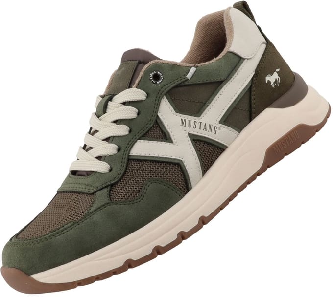 Mustang herensportschoenen kaki