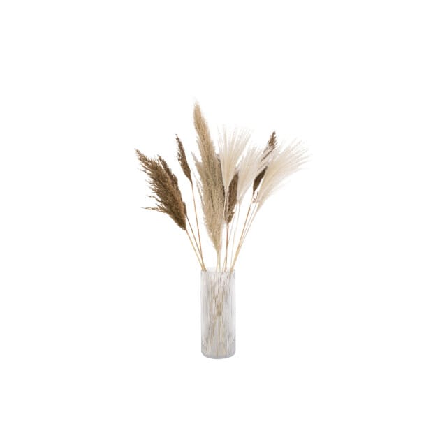 Present Time Vaas Allure Straight - Large - Glas Donkergrijs - Ø12x30cm - Modern