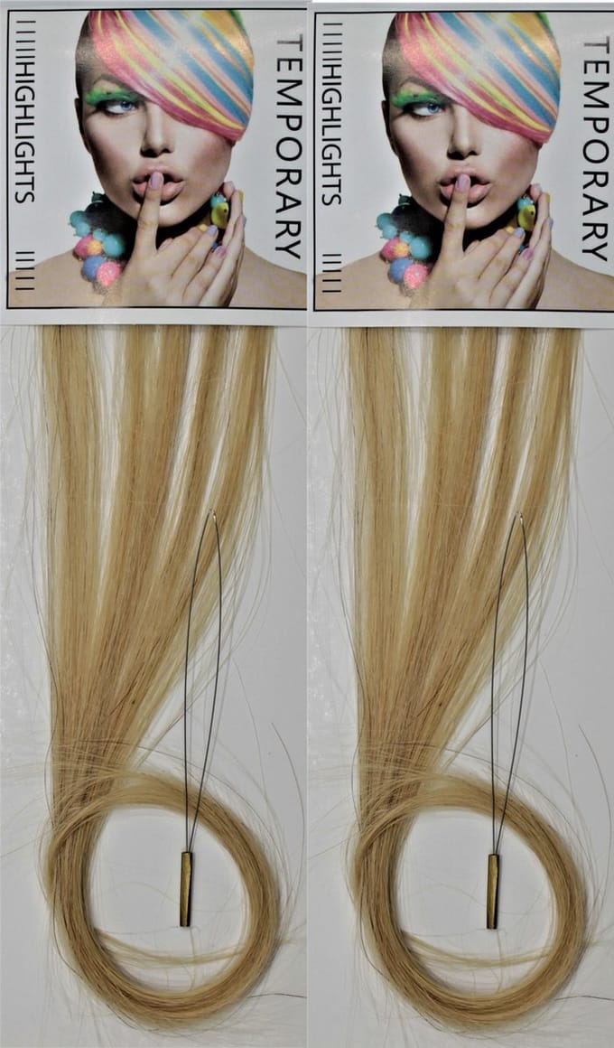 Human Haar extensions herbruikbaar goud blond - Extensions - High Lights - Low Lights - Haarversiering - Haar extensions - Echt haar - Trendy - Feest - Kerstkapsel - Sinterklaas cadeau - Elegant - haaraccessoires - Dames - Meisjes - Haarkleuringen