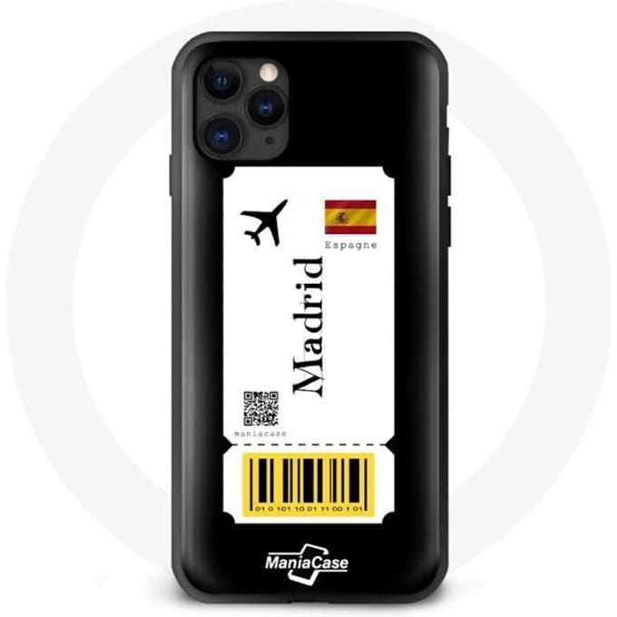 Coque iphone 13 billet d'avion madrid
