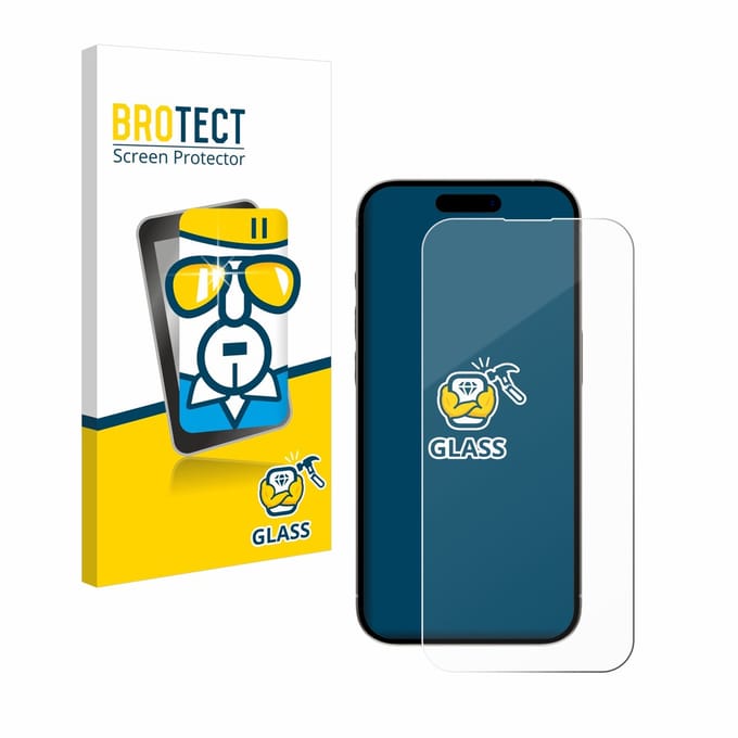 BROTECT - Glas Screenprotector voor Apple iPhone 15 / 15 Pro - Gehard Beschermglas 9H