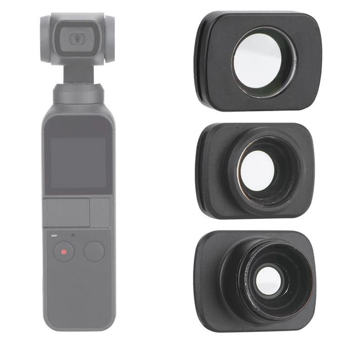 Voor OSMO POCKET Camera Accessoires Micro Groothoek/10X Fisheye Filter Lens Set gray