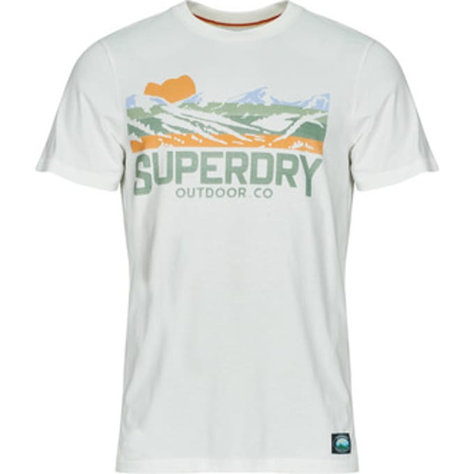Superdry T-shirt Outdoors Mountain Rlxd Tee M1012358a 71d Off White Mannen Maat - L