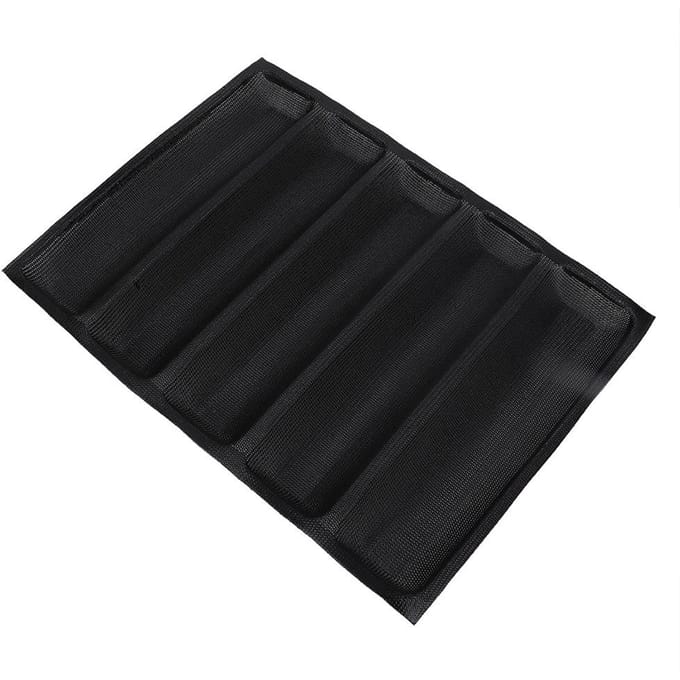 Siliconen Ademend DIY Brood Bakplaat Frans Brood Pan Bakvorm voor Thuisgebruik black