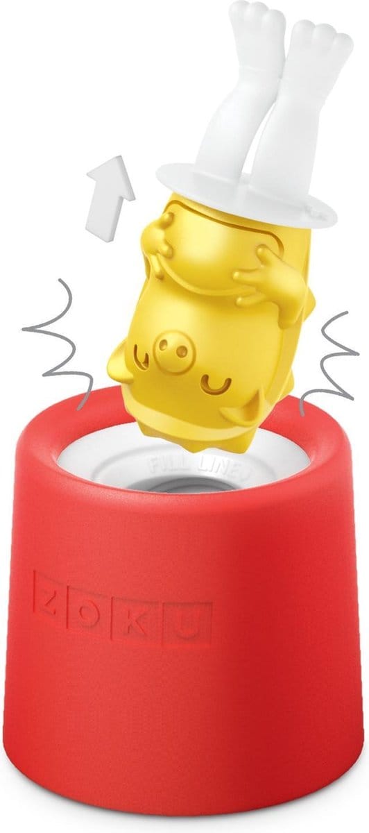Zoku Slow Pop Ijsmaker - Zee-egel - 1 stuk - Rood