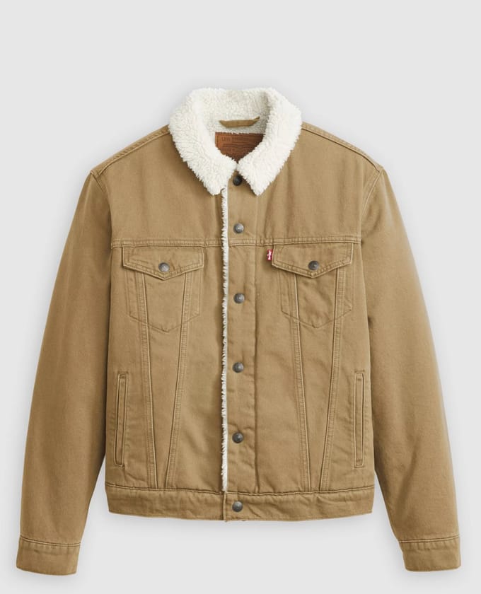 Levi's Sherpa Jas Camel - Maat L - Heren - Tussenjas