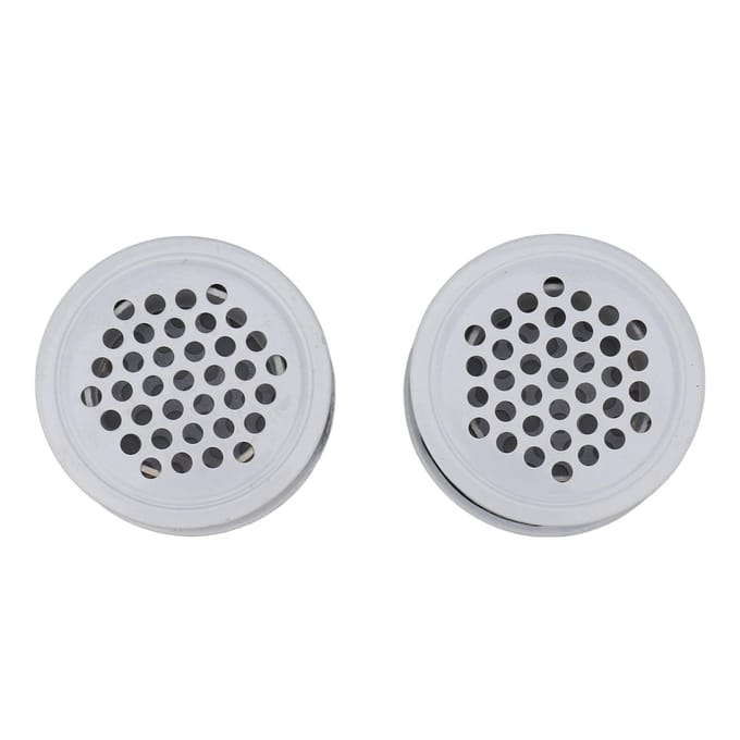 2 Stuks Ronde Ventilatieafdekking Wit Roestvrij Robuust Veelzijdig Luchtrooster Gaas Gatafdekking voor Huis Kast