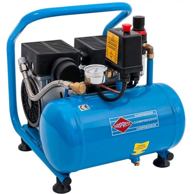 Stille Olievrije Compressor L 6-95 8 bar 0.6 pk/0.45 kW 48 l/min 5 l