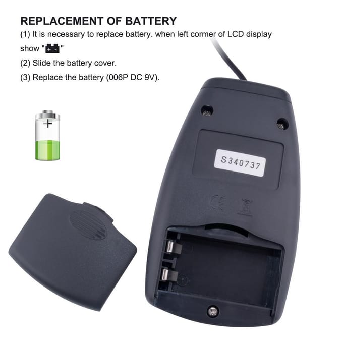 Digitale Luxmeter Draagbare Illuminometer LCD-display met Leesvergrendeling en Laag Vermogen veelkleurig