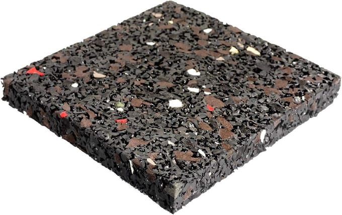 Antitrillingsmat rubber 100x100x10mm set van 10 - antislip trillingsdempend voor machinevloeren