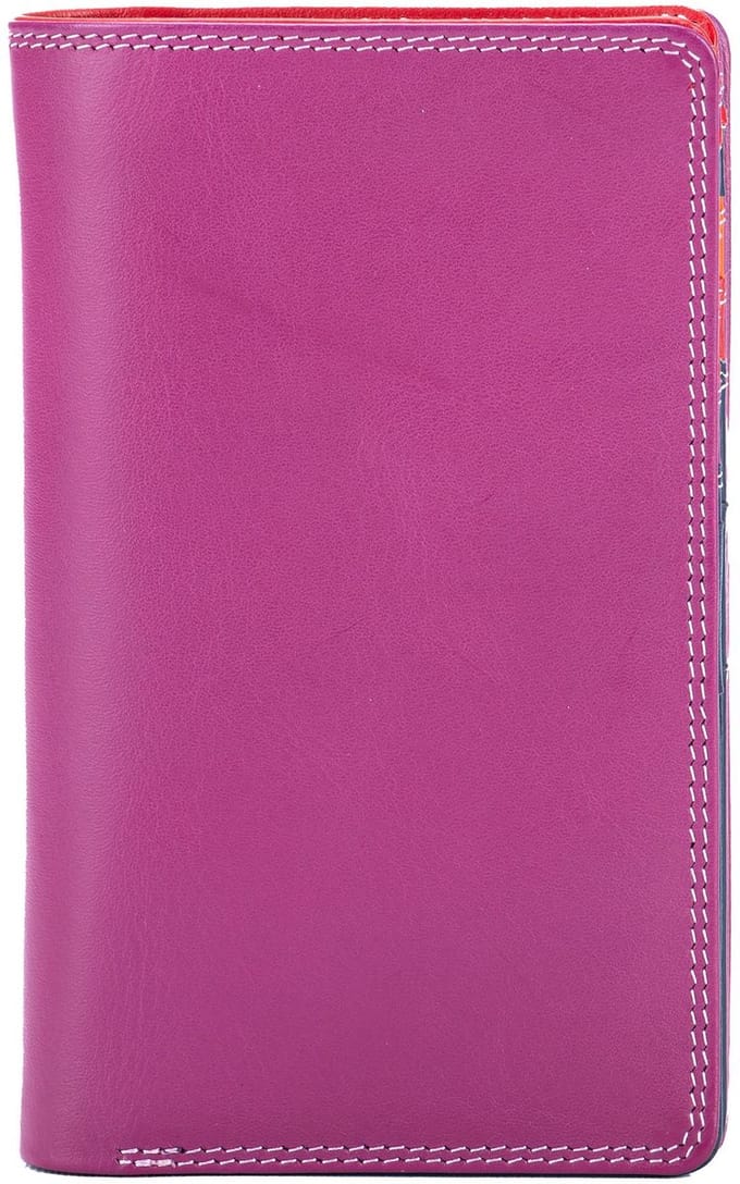 Mywalit Portemonnee RFID-bescherming Leder 8 cm - Unisex - Staand formaat - sangria multi