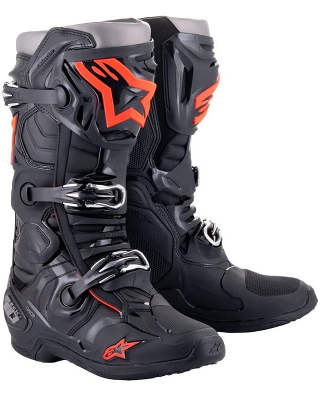 Alpinestars Tech 10 Zwart Rood Fluo - Maat 8