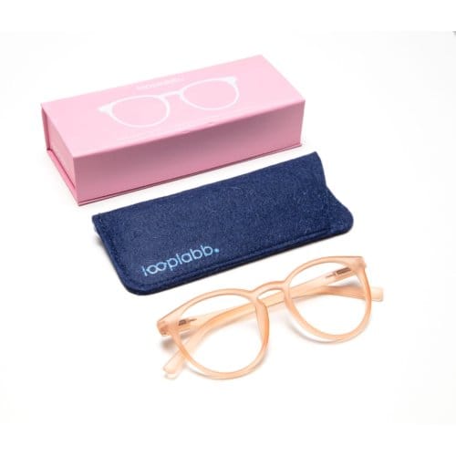 Looplabb leesbril sterkte +1,50 model papillon licht roze