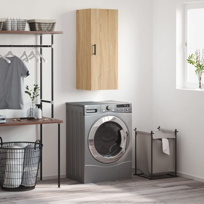 vidaXL - Bovenkast - 34,5x34x90 - cm - sonoma - eikenkleurig