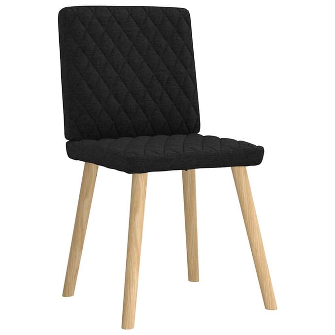 vidaXL - Eetkamerstoelen - 4 - st - stof - zwart