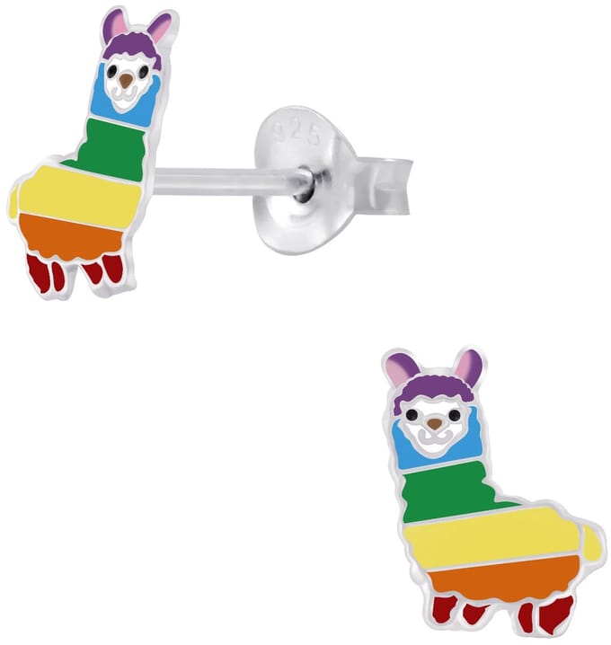 Joy|S - Zilveren gekleurde Alpaca lama oorbellen