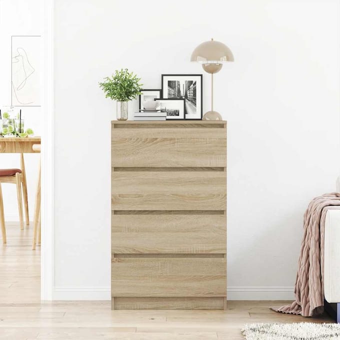 vidaXL - Dressoir - 60x35x98,5 - cm - bewerkt - hout - sonoma - eikenkleurig