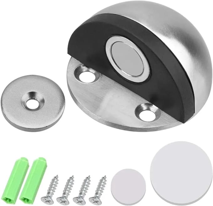 Magneet Deurstops - Deurhouders Hardware - Deuren Open Houden - Verborgen Montage - 1 Stuk - Zilver