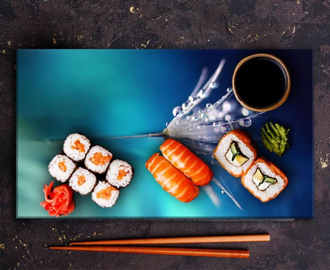 TMK ArtDeko - Snijplank - Glas - 52 cm x 30 cm - Decoratief