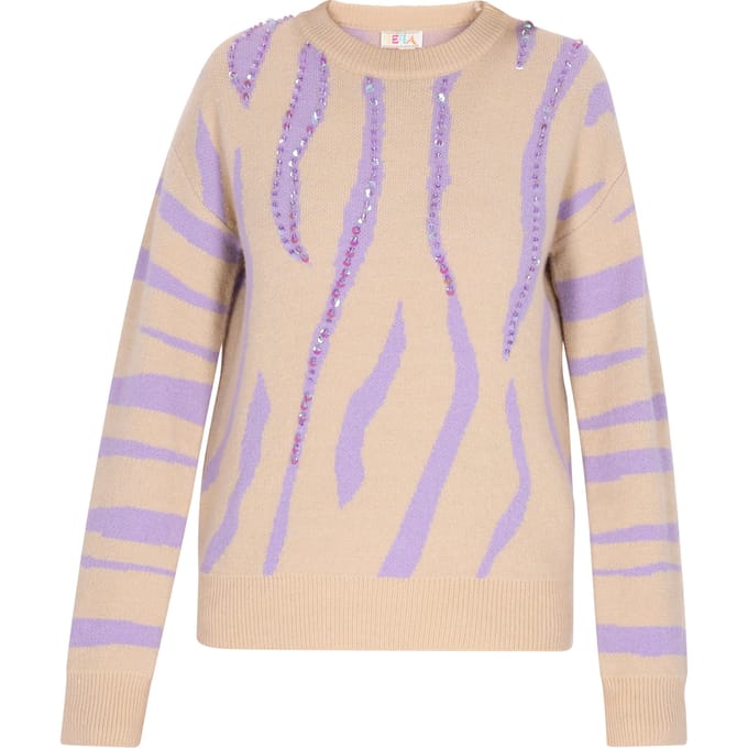 IZIA Jumper Dames Beige lavendel