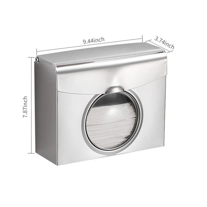 Papieren handdoek dispenser Dubbele dispenser Papieren handdoek houder Dispenser Muur gemonteerd Boren Waterdicht zilver