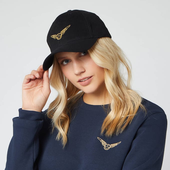 Harry Potter Golden Snitch Embroidered Cap - Black