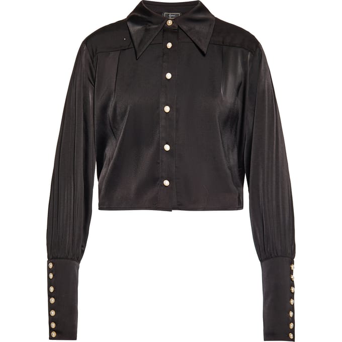 Faina overhemdblouse Dames zwart