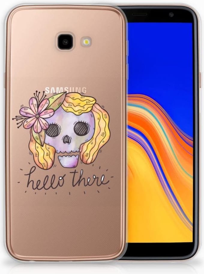 TPU Hoesje voor Silicone Back Case Samsung Galaxy J4 Plus (2018) Boho Skull