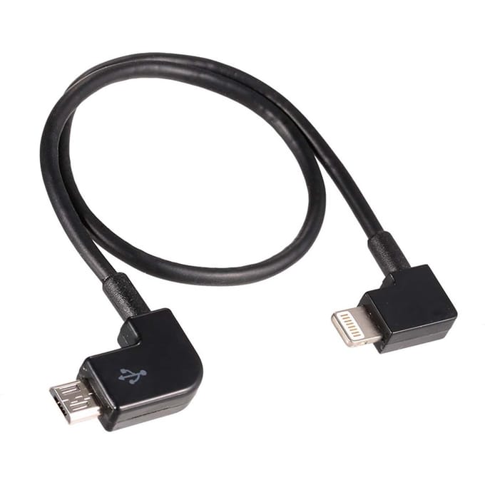 Micro-USB naar Lightning-afstandsbediening Tablettelefoon Dataconverter Overdrachtkabel voor Android iOS zwart
