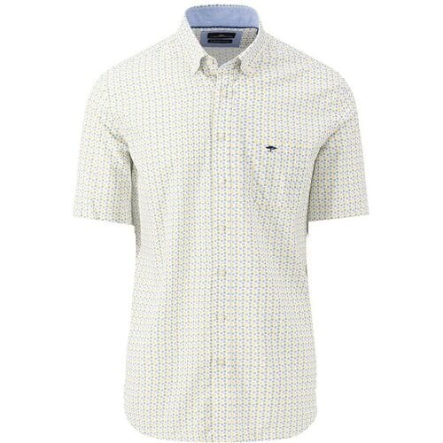 Fynch-Hatton Overhemd Colored Mini Multi Leaves Button Down Bladgroen / male