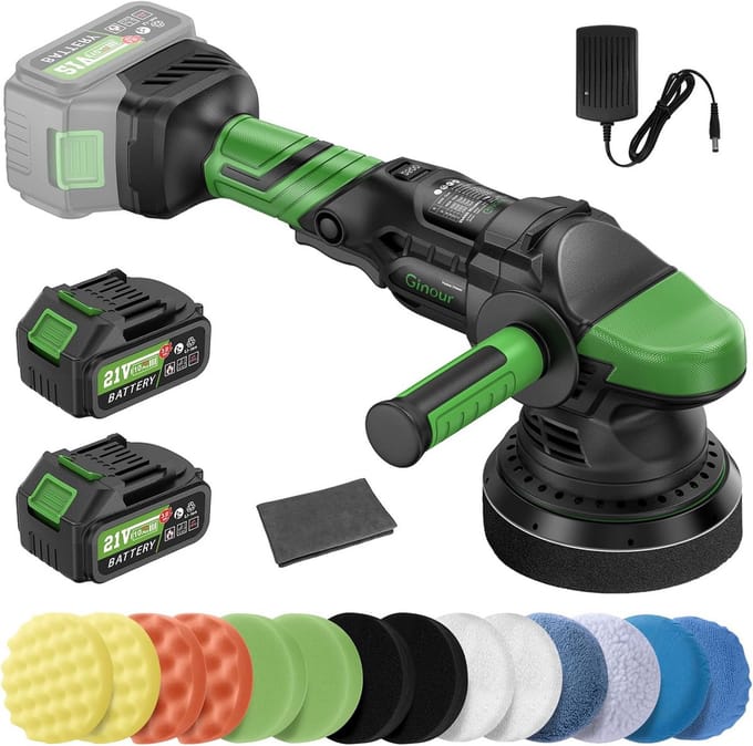 Draadloze Excentrische Polijstmachine Accu 21V Batterij Aangedreven