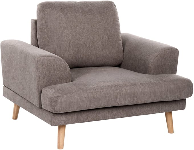 KILDAL - Fauteuil - Bruin - Polyester