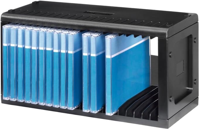 RUX® Cd Opbergdoos - Cd Opbergsysteem - Cd Koffer - Zwart - 32cm x 14cm x 6cm