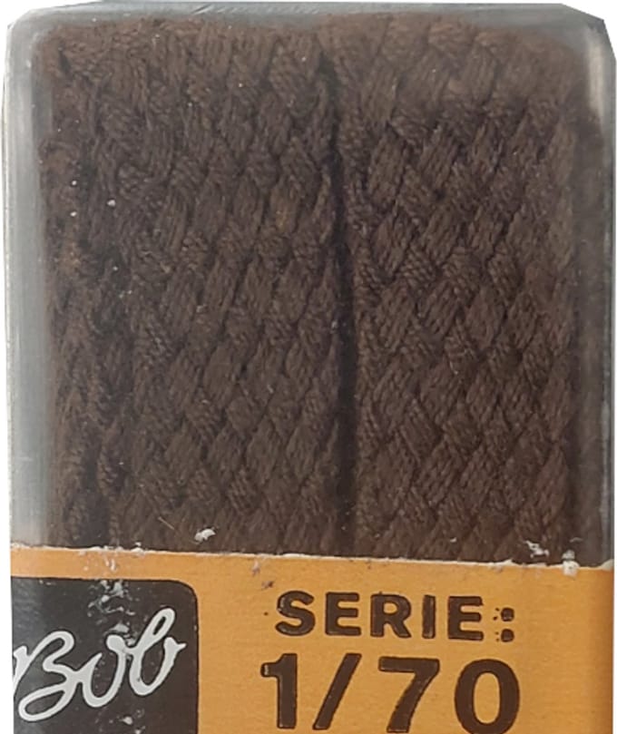 Bob Veter - Donker Bruin - Plat - Extra Breed - Lengte 90 cm - Breedte 10 mm - Schoenveter