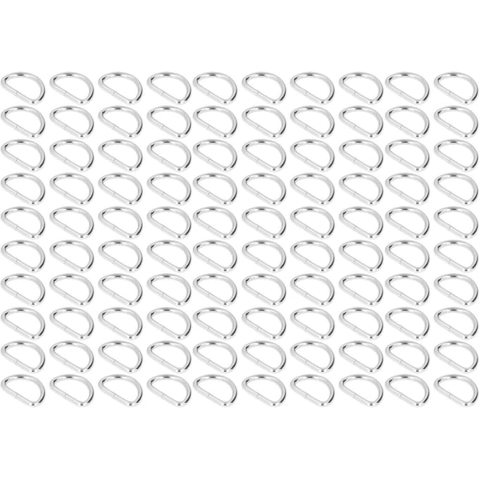 100 stuks D-ringen Duurzaam Draagbaar Eenvoudig Vervangbaar Handig Praktisch Compacte Tassluitingen voor white