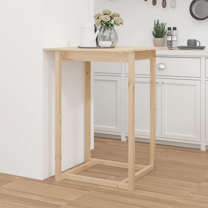 vidaXL - Bartafel - 80x80x110 - cm - massief - grenenhout