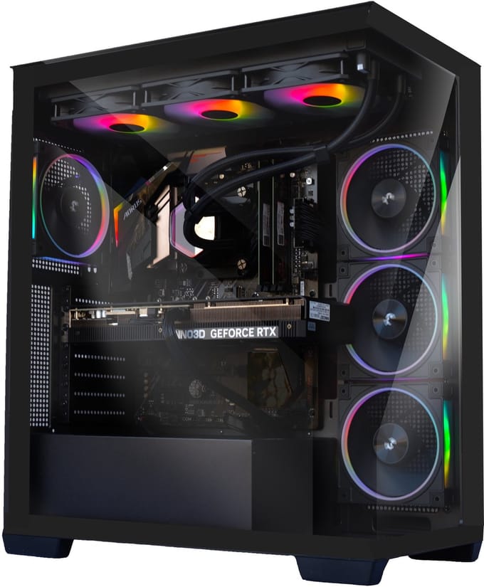 Intel Core Ultra 9 285K High-End Game PC/ Streaming computer - Nvidia GeForce RTX 5080 16GB – 32GB RAM – 1.0TB M.2 SSD – Win11 Pro - Deepcool CG580 Zwart