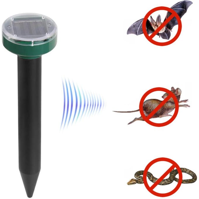 Solar Mollenafweermiddel Sonic Afschrikmiddel Repeller Snake Knaagdieren Gopher Chaser Ongediertebestrijding voor gazon veelkleurig