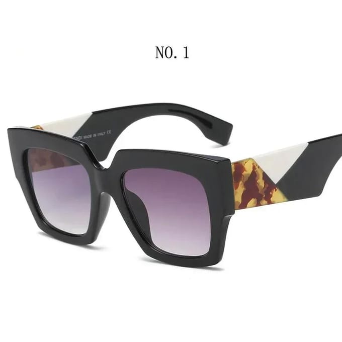 Vierkante Oversized Zonnebril Dames Luxe Designer Verloop UV400 Groot Montuur Vintage Bril Mode Zonnebrillen gray