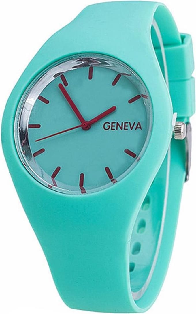 Fako® - Horloge - Geneva - Siliconen Ultra - Mintgroen