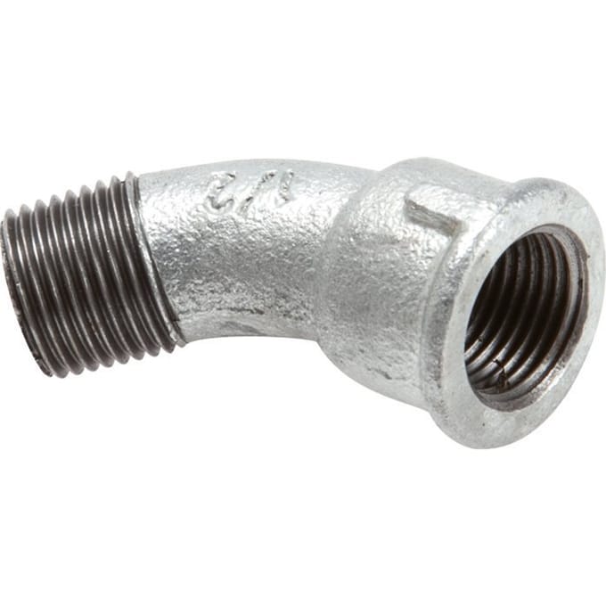 L-Koppeling 45° R3" Buitendraad X Rp3" Binnendraad Gietijzer 25bar