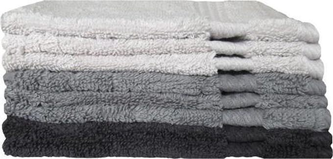 iSleep Terry Washand - 16x21 cm - Licht Grijs - 10 stuks