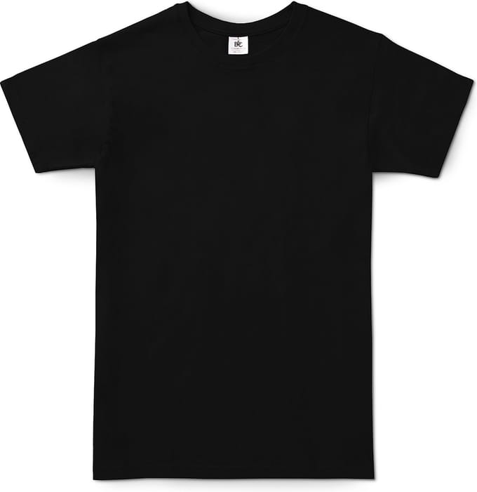 B&C Exact 150 Heren T-Shirt - Zwart - Extra Small - Korte Mouwen