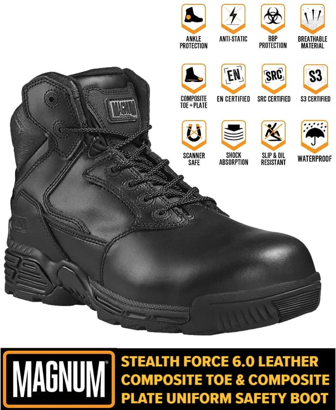 Magnum Stealth Force 6.0 leather CTCP<br />  boots schoen zwart