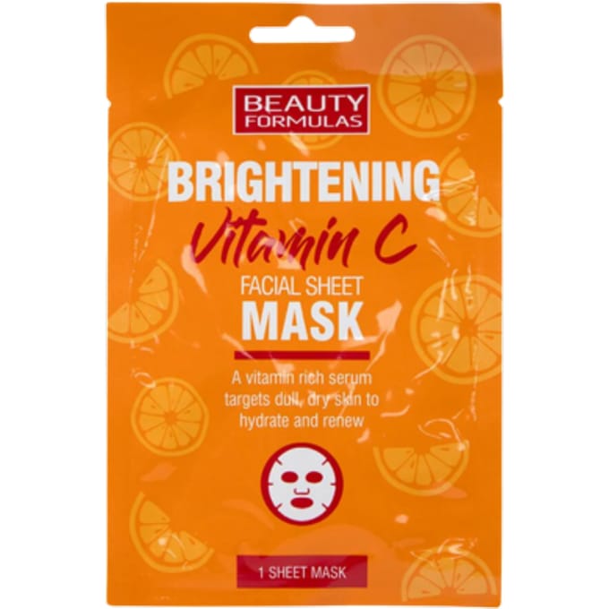 Beauty Formulas Brightening Vitamin C Facial Sheet Mask 1 st