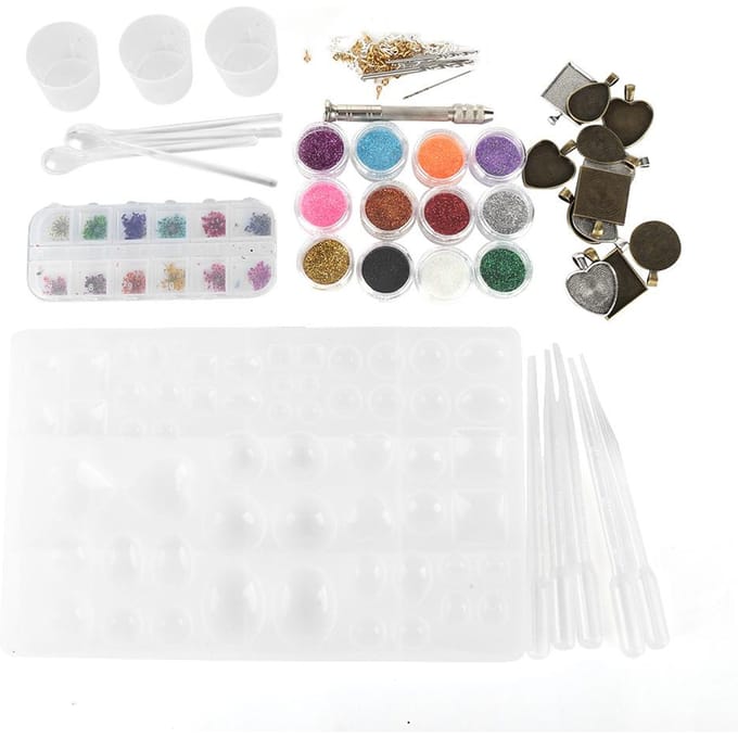 DIY Siliconen Hars Sieraden Gietmallen Hars Maakset Knutsels Maakgereedschap white